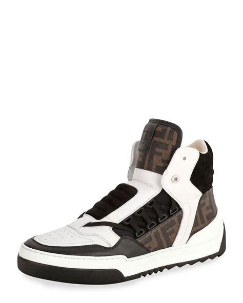 fendi trainers sale|saks fendi high top sneakers.